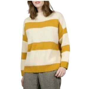 Nordstrom: FRNCH Paris Mustard Yellow Striped Knit Sweater